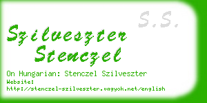 szilveszter stenczel business card